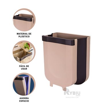 TACHO RESIDUOS LAVABLE RYBIU BEIGE + PAPEL REGALO - 3