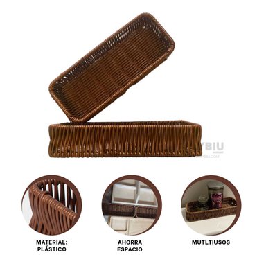 BANDEJA RYBIU HO30195 MARRÓN AZAFATE PARQUES + REGALO LIGAS PEINAR