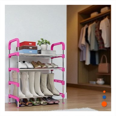 ESTANTE RYBIU HO29605 ROSADO ESTABLE CALZADO 4 N + LIGAS REGALO