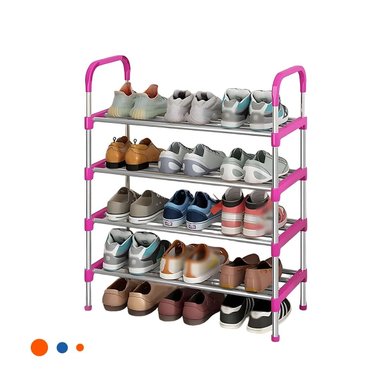 ESTANTE RYBIU HO29605 ROSADO ESTABLE CALZADO 4 N + LIGAS REGALO - 3