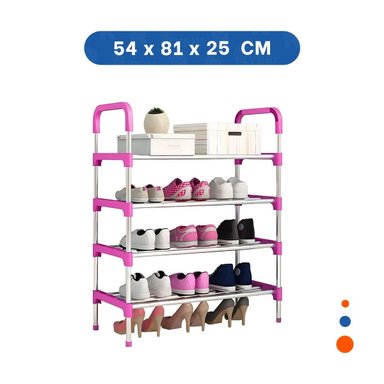 ESTANTE RYBIU HO29605 ROSADO ESTABLE CALZADO 4 N + LIGAS REGALO - 4