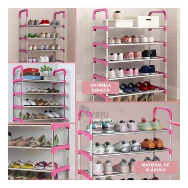 ZAPATERA RYBIU HO29602 PORTAZAPATOS EFICIENTE Y FACIL 5 N + REGALO STICKERS ROSADO