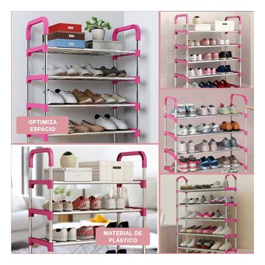 ZAPATERA RYBIU HO29602 PORTAZAPATOS RESISTENTE CON 5 N + GIFT MINIAGENDA ROSADO