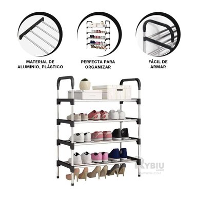PORTAZAPATOS RYBIU HO29603 NEGRO EFICAZ Y PRACTICO 4 N + GIFT STICKERS - 3