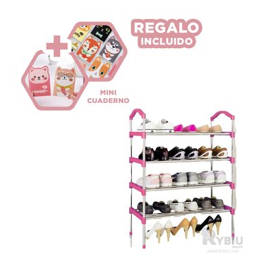 ZAPATERA RYBIU HO29602 PORTAZAPATOS COMODO 5 N + ENVOLTORIO REGALO ROSADO