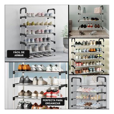 ZAPATERA RYBIU HO29603 NEGRO DURADERA ORGANIZAR 4 N + PAPEL REGALO