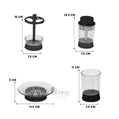 SET ELEGANTE Y PERFECTO PARA BAÑO NEGRO Y+PAPEL DE REGALO