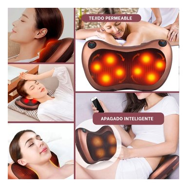 COJÍN RYBIU HO30720 DURADERO MASAJE TONO MARRÓN + REGALO STICKERS 31 X 10 CM