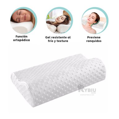 COJÍN RYBIU HO30721 GEL RESISTENTE BLANCO + REGALO STICKERS 50 X 10 CM - 3