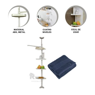 SET MUEBLE BAÑO RYBIU HO30733 BLANCO ORGANIZADOR MODERNO 2.6M + REGALO AGENDITA