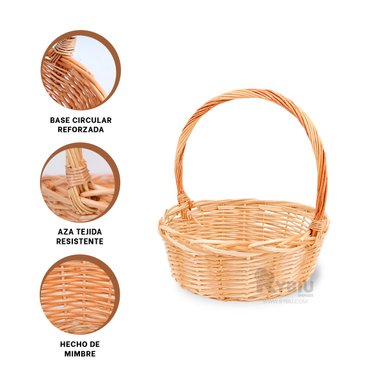 SET CESTA RYBIU HO32326 MIMBRE MARRON DECORATIVA ALMACENAR + REGALO AGENDITA