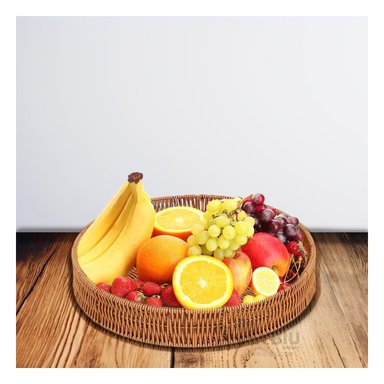 BANDEJA RYBIU HO30196 MARRÓN EL HOGAR + PAPEL REGALO