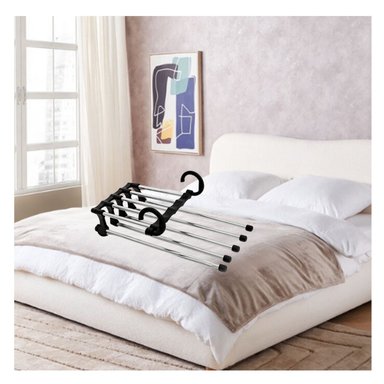 SET PERCHERO RYBIU HO30797 COLGADOR IDEAL PANTALONES NEGRO + LIGAS REGALO