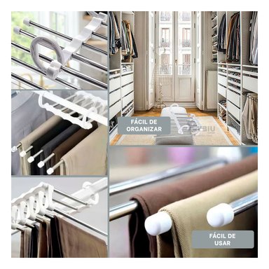 SET GANCHOS RYBIU HO30796 PRENDAS EFICIENTE BLANCO + REGALO STICKERS