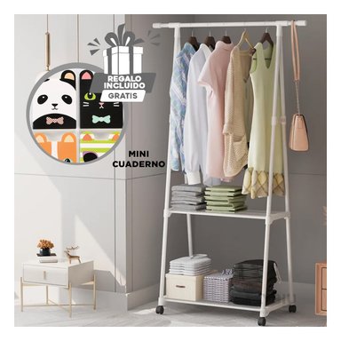 SET PERCHERO RYBIU HO30802 ORGANIZADOR CARTERAS BLANCO + GIFT MINIAGENDA