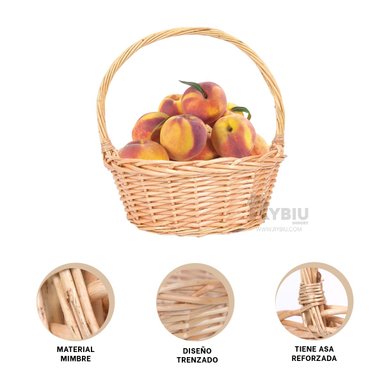 SET ENVASE RYBIU HO32328 MIMBRE MARRON DURO CIRCULAR + REGALO LIGAS PEINAR