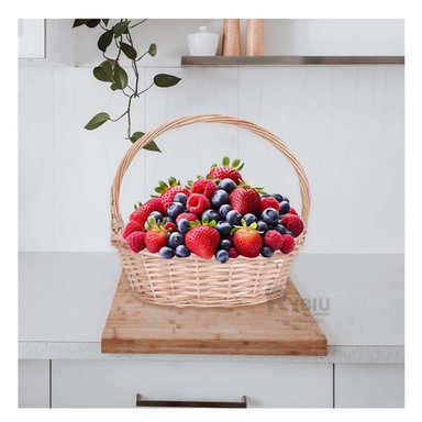 SET CESTA RYBIU HO32329 MIMBRE MARRON PRACTICA ALIMENTOS + GIFT MINIAGENDA