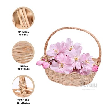 SET ENVASE RYBIU HO32331 MIMBRE MARRON DURO OVALADO 28X20X25 CM + LIGAS REGALO