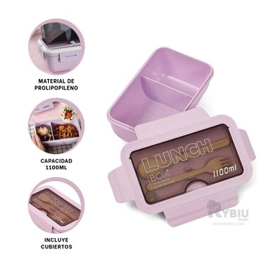 RECIPIENTE CON UTENSILIOS RYBIU CO29591 MORADO +REGALO LIGAS PARA PEINAR