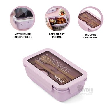 RECIPIENTE DINAMICO LUCH RYBIU CO29591 MORADO +BANDERITAS ADHESIVAS