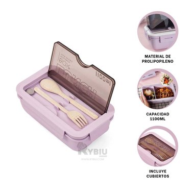 RECIPIENTE DINAMICO LUCH RYBIU CO29591 MORADO +BANDERITAS ADHESIVAS - 3