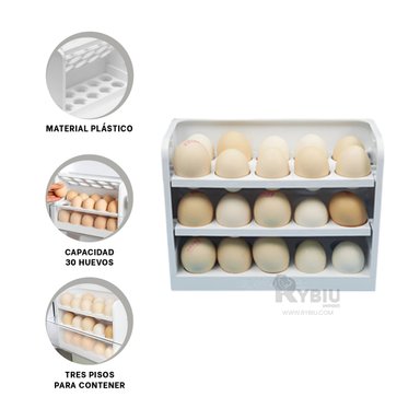 REPOSADORA RYBIU CO29594 BLANCO 3 NIVELES + REGALO LIGAS PEINAR