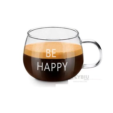 TAZA RYBIU PARA DESAYUNO DE 350ML BE HAPPY + PAPEL DE REGALO CO29909