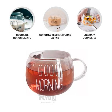 TAZON RYBIU ESTILIZADO FUNCIONAL GOOD MORNING +REGALO AGENDITA CO29910