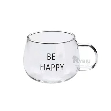 TAZON RYBIU DE VIDRIO DINAMICO DE 350ML BE HAPPY +REGALO STICKERS CO29909