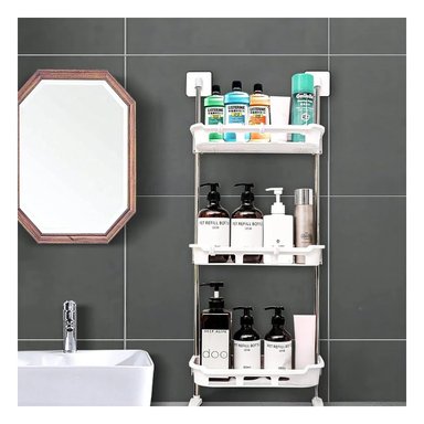 ESTANTE RYBIU HO30810 BLANCO ORDENAR BAÑO + LIGAS REGALO