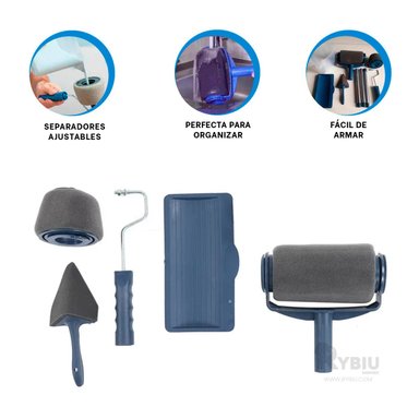 RODILLO RYBIU HO30813 ARTICULO RODANTE PINTAR AZUL + LIGAS REGALO