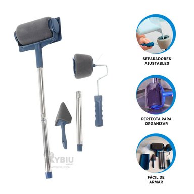 RODILLO RYBIU HO30813 ARTICULO EFICIENTE PINTAR AZUL + REGALO LIGAS PEINAR