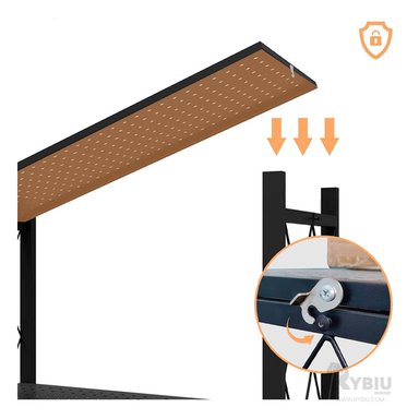 REPISA RYBIU HO30749 NEGRO RESISTENTE CON 4 ALTURAS + REGALO STICKERS