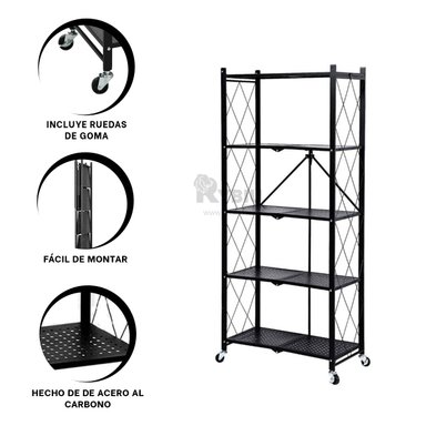 REPISA RYBIU HO30750 NEGRO ESPACIOSO + BANDERITAS ADHESIVAS