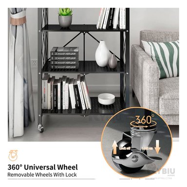 REPISA RYBIU HO30749 NEGRO MODERNO 4 ALTURAS + REGALO AGENDITA - 4
