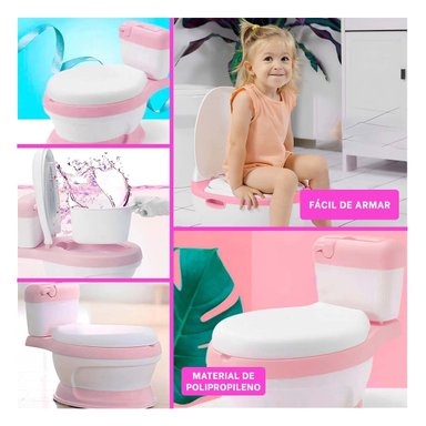 INODORO RYBIU HO30754 ASIENTO IDEAL Y ESPACIOSO + LIGAS REGALO ROSADO - 5