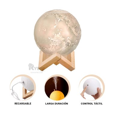 SET DIFUSOR RYBIU HO30753 TRANSPARENTE RESISTENTE FIGURA LUNA + BANDERITAS ADHESIVAS