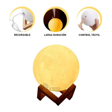 SET DIFUSOR RYBIU HO30753 TRANSPARENTE RESISTENTE FIGURA LUNA + BANDERITAS ADHESIVAS - 4