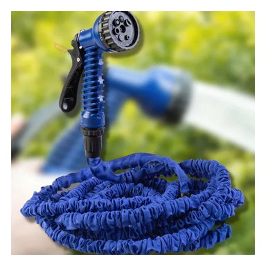 MANGUERA RYBIU HO30767 MANGUERILLA RESISTENTE AZUL 30 M + LIGAS REGALO - 2
