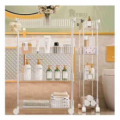 REPISA RYBIU HO29677 TRANSPARENTE 4 NIVLES CON 4 RUEDAS ACRILICO + GIFT MINIAGENDA - 2