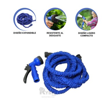 MANGUERA RYBIU HO30769 TUBO JARDINERIA AZUL 15 M + ENVOLTORIO REGALO