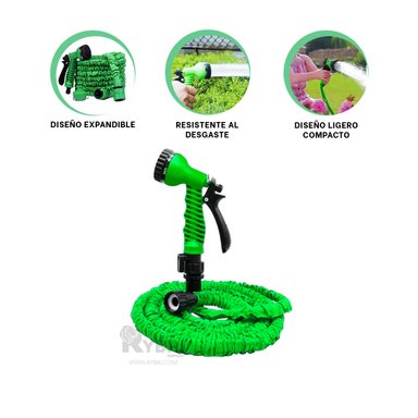 MANGUERA RYBIU HO30770 TUBO AJUSTABLE MODERNO VERDE 15 M + GIFT STICKERS