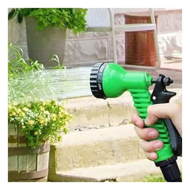 MANGUERA RYBIU HO30770 MANGUERILLA RESISTENTE VERDE 15 M + LIGAS REGALO