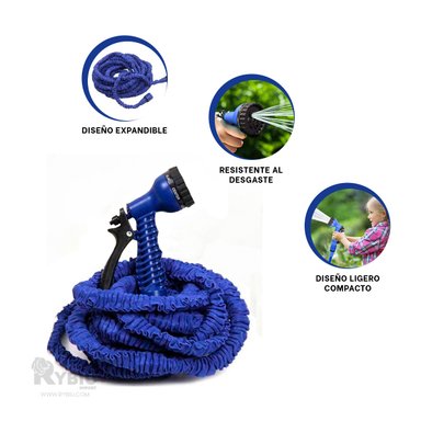 MANGUERA RYBIU HO30771 TUBO JARDINERIA AZUL 45 M + ENVOLTORIO REGALO