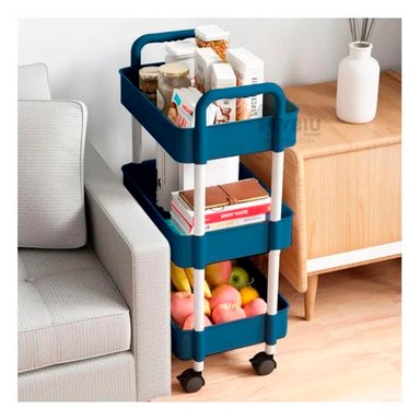 ESTANTERÍA RYBIU HO30739 AZUL FLEXIBLE 3 PISOS + GIFT STICKERS - 3