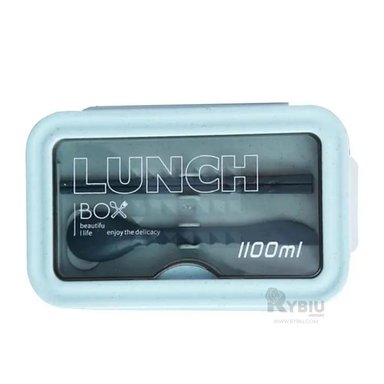 ENVASE COMPACTO PARA COMIDA AZUL Y+ENVOLTORIO DE REGALO - 4