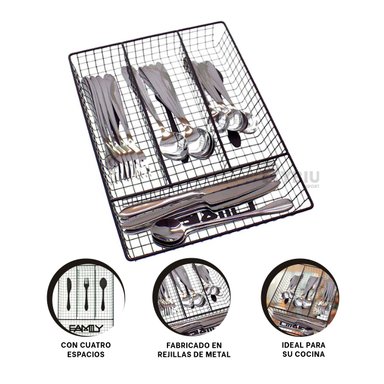 ORGANIZADOR RYBIU CO29715 METAL NEGRO NOVEDOSO TENEDORES + REGALO AGENDITA