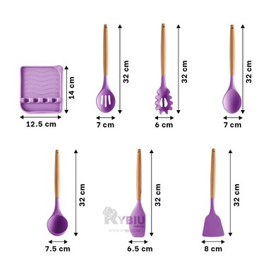 SET UTENSILIOS RYBIU CO29875 LILA COMBO PASTELES + REGALO AGENDITA
