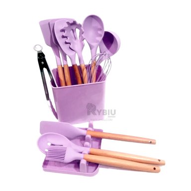 SET UTENSILIOS RYBIU CO29875 LILA COMBO POSTRES + ENVOLTORIO REGALO