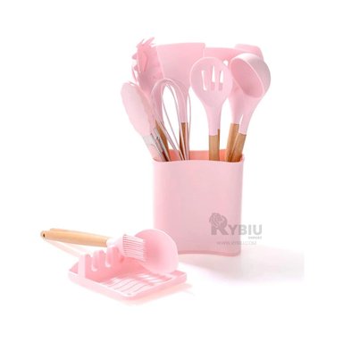 SET UTENSILIOS RYBIU CO29871 ROSADO BONITOS + LIGAS REGALO